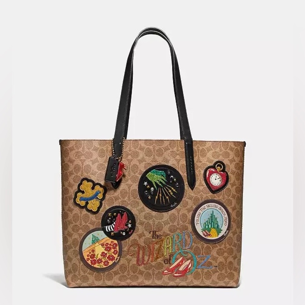 Coach Wizard Of Oz Highline Tote In Signature Canvas With Patches Good condition